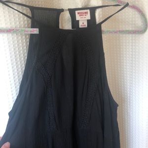 Black halter dress